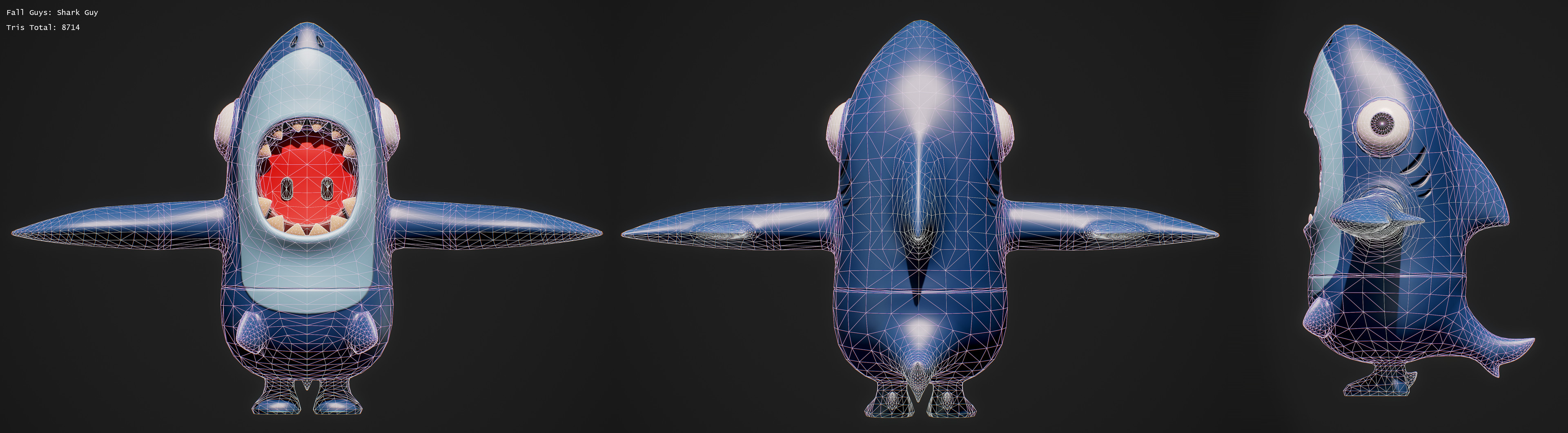 Chris Hircock Fall Guys Shark Costume