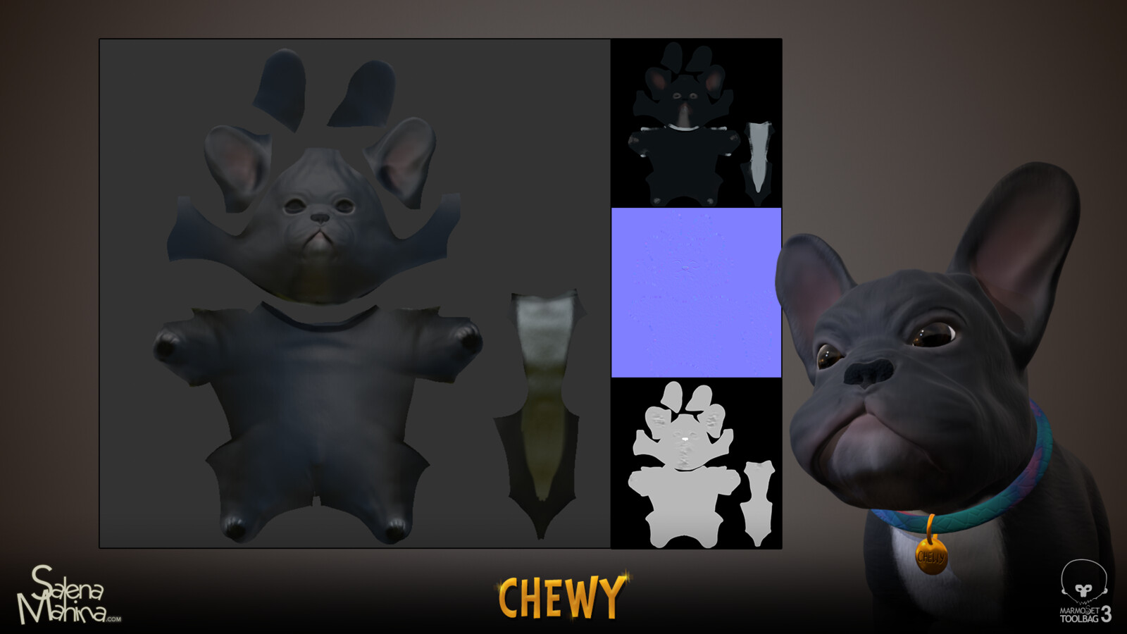 Chewy textures (Albedo, normals, roughness)