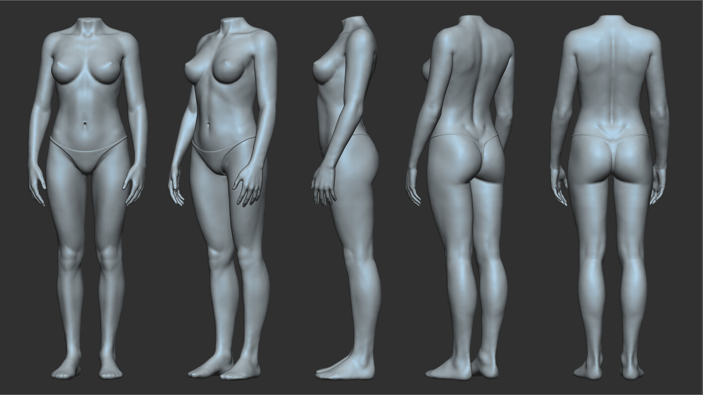 ArtStation - Adult Female Body Template ver.1.0