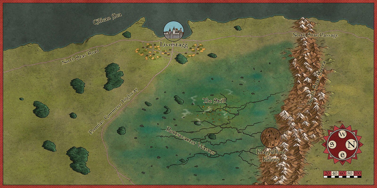 ArtStation - The Brave and the Bold Regional Map