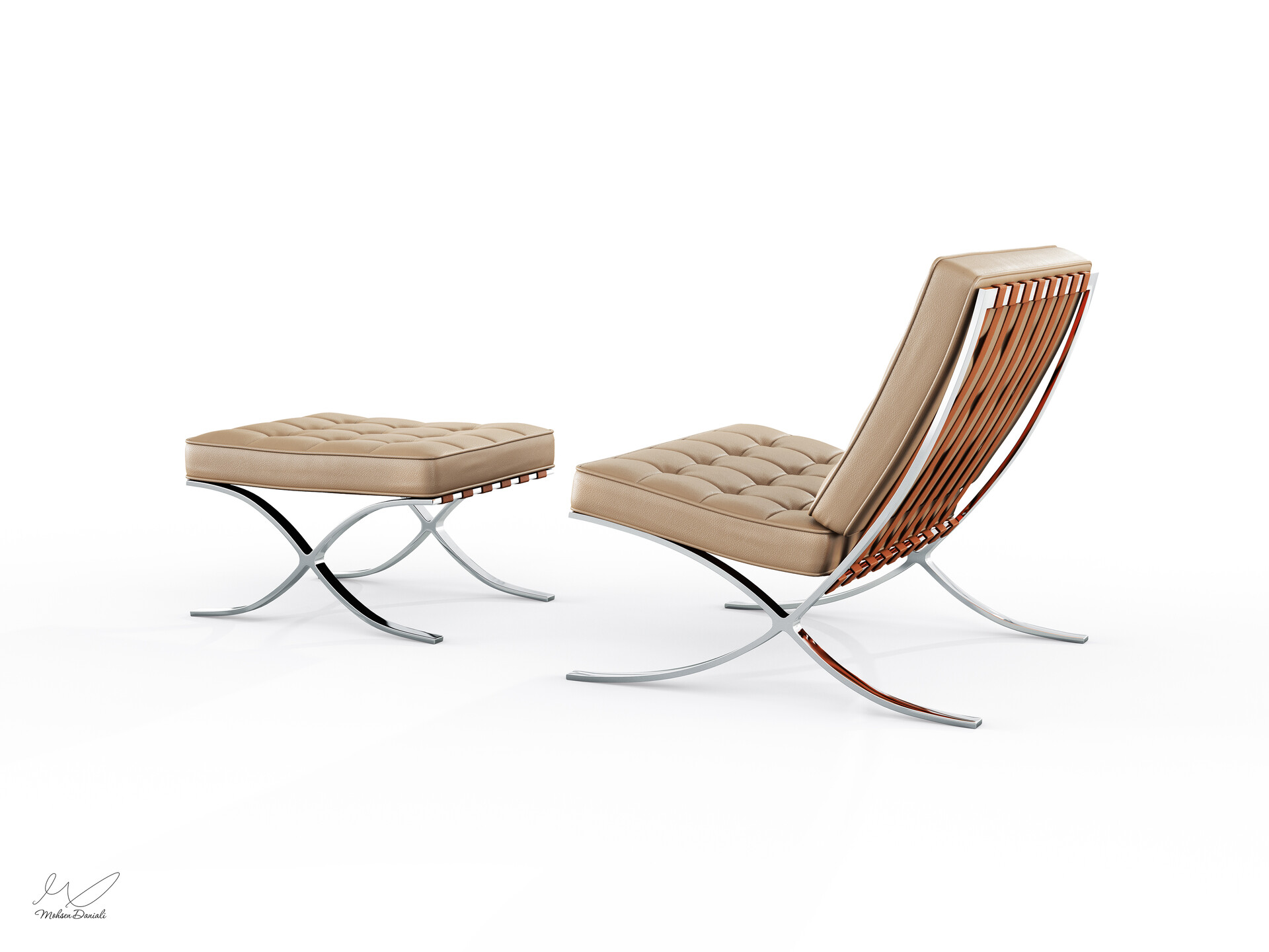 Mohsen Daniali Knoll Barcelona Chair