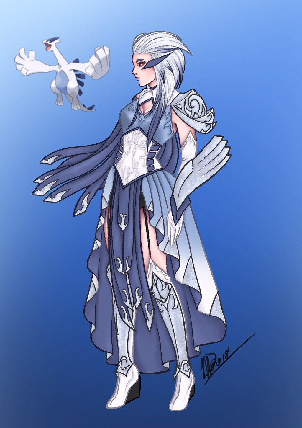 ArtStation - Lugia Gijinka Original Design