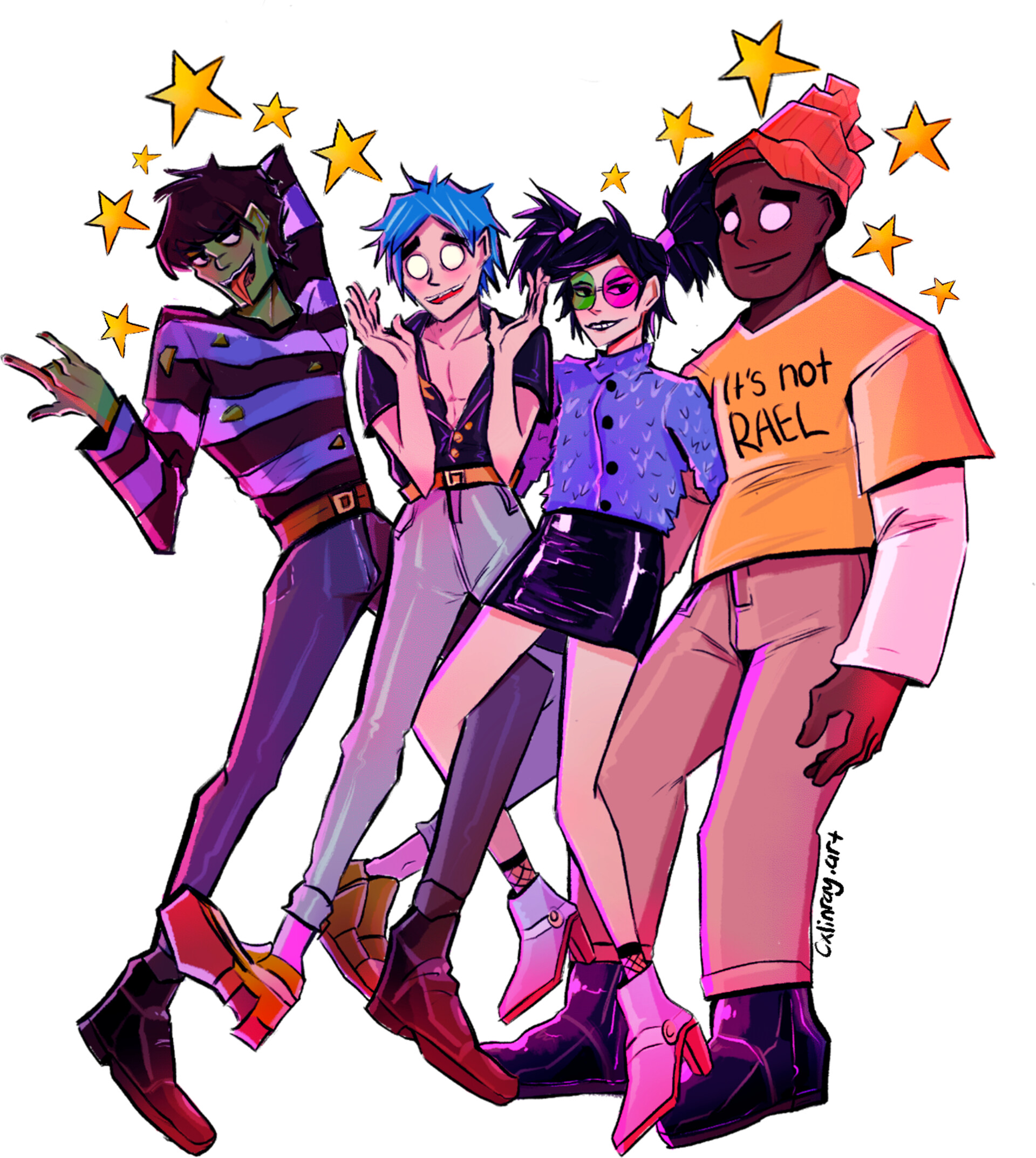 Artstation Gorillaz Art Compilation Caitlin Soh Gorillaz group, phase 2 era. gorillaz art compilation caitlin soh