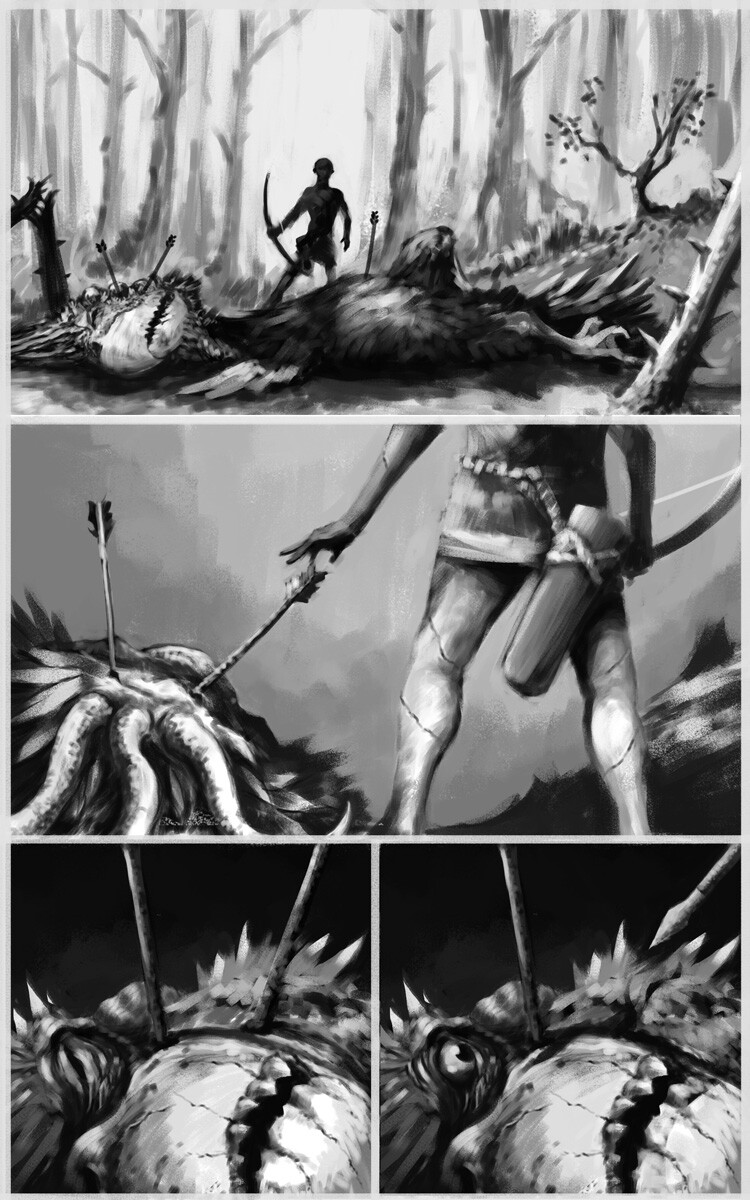 Pelt Hunter. First page of the web comic I'm working on.