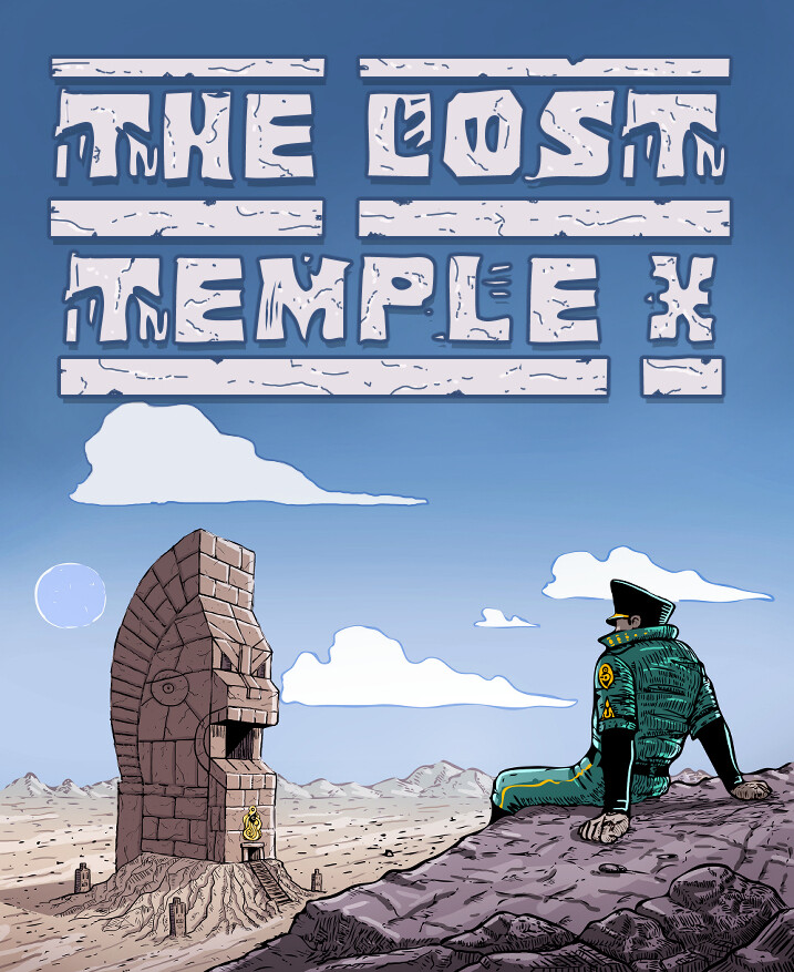 The Lost Temple X raamatu kaane illustratsioon ja kaanekujundus