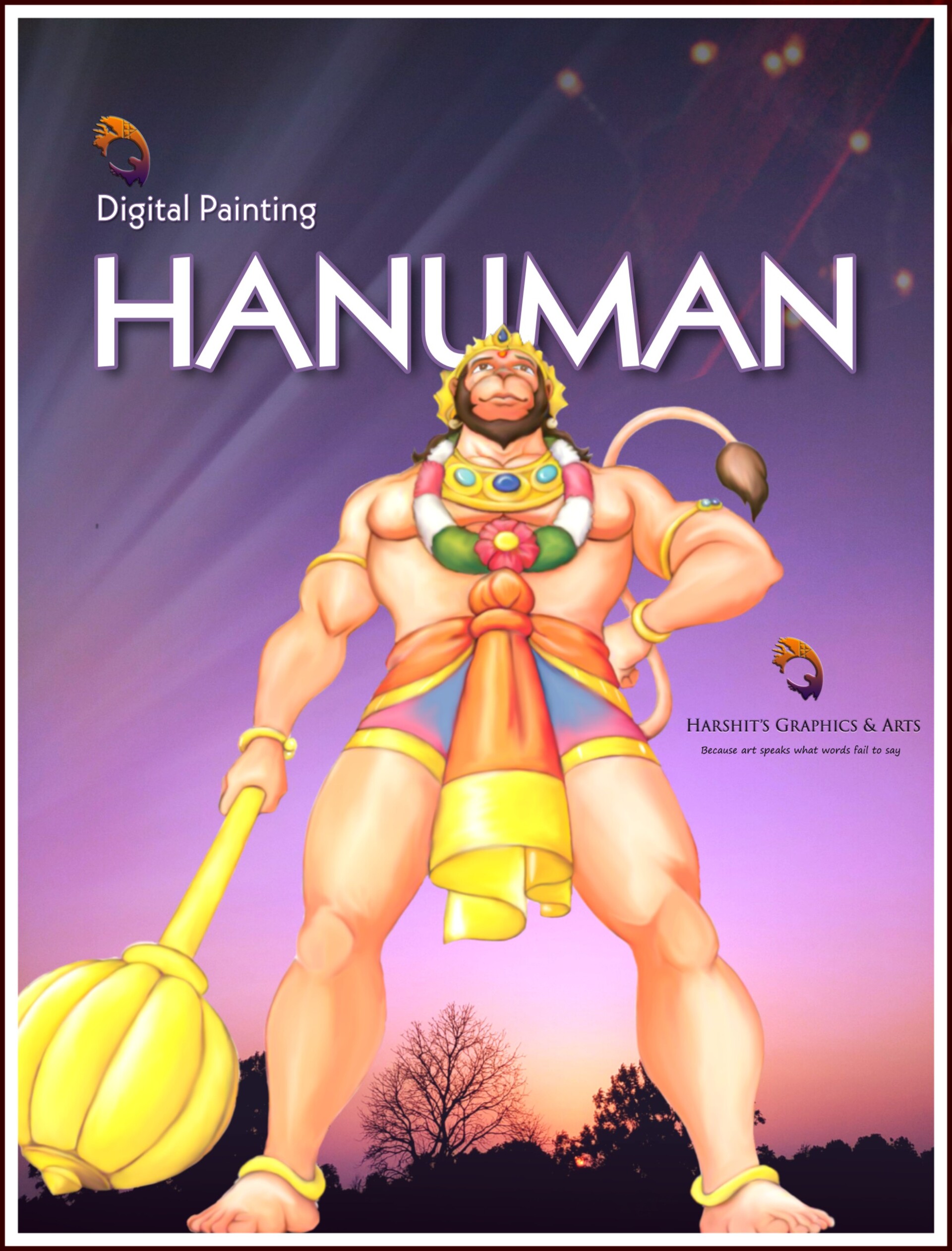 Harshit Tamta - My Version of Lord Hanuman | Digital Painting | Harshit  Tamta