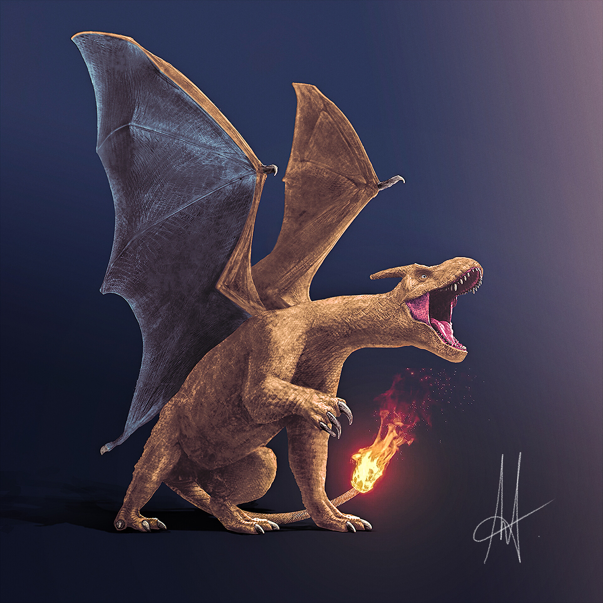 ArtStation - My version of Charizard - Pokemon Fanart