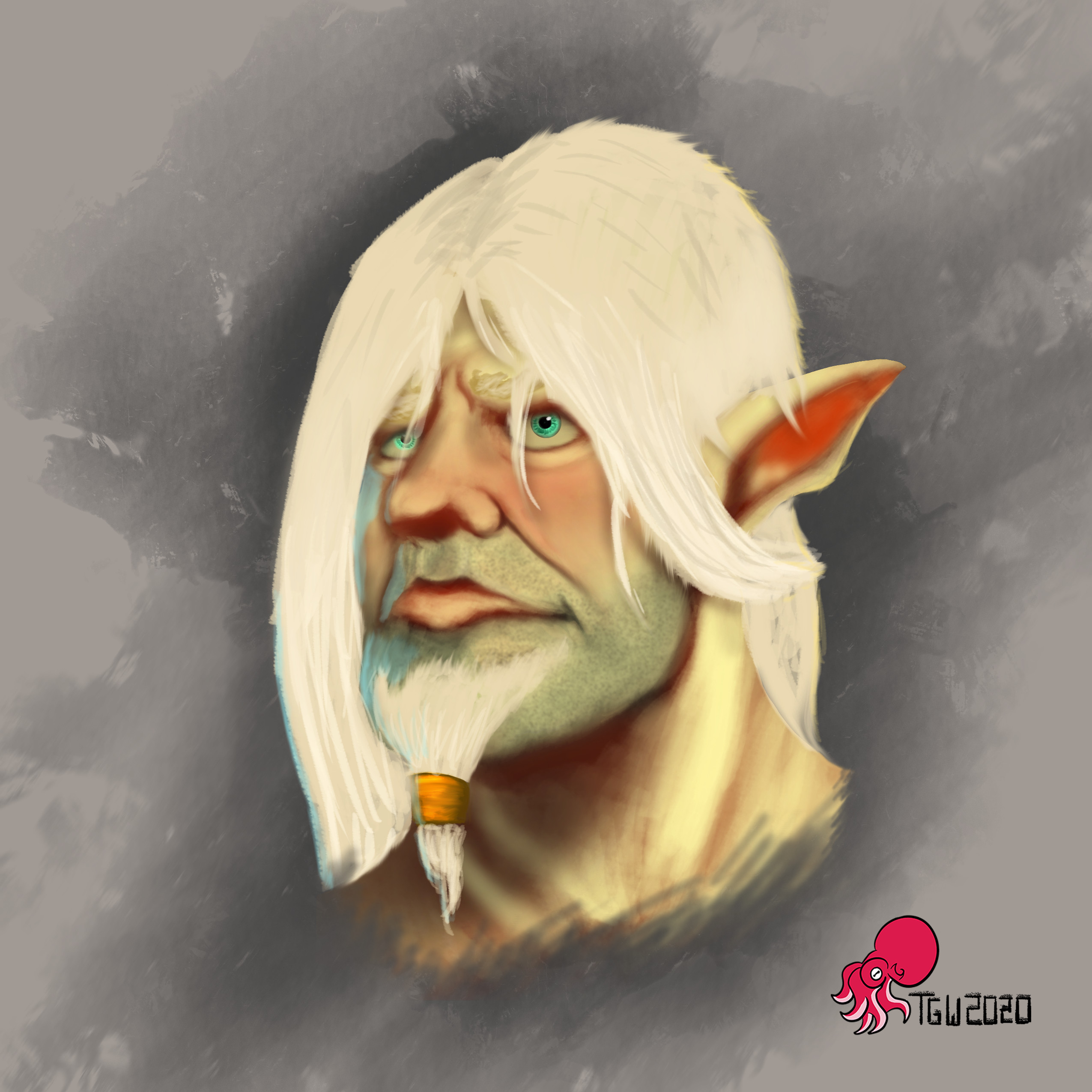 A noble elf in his later years.