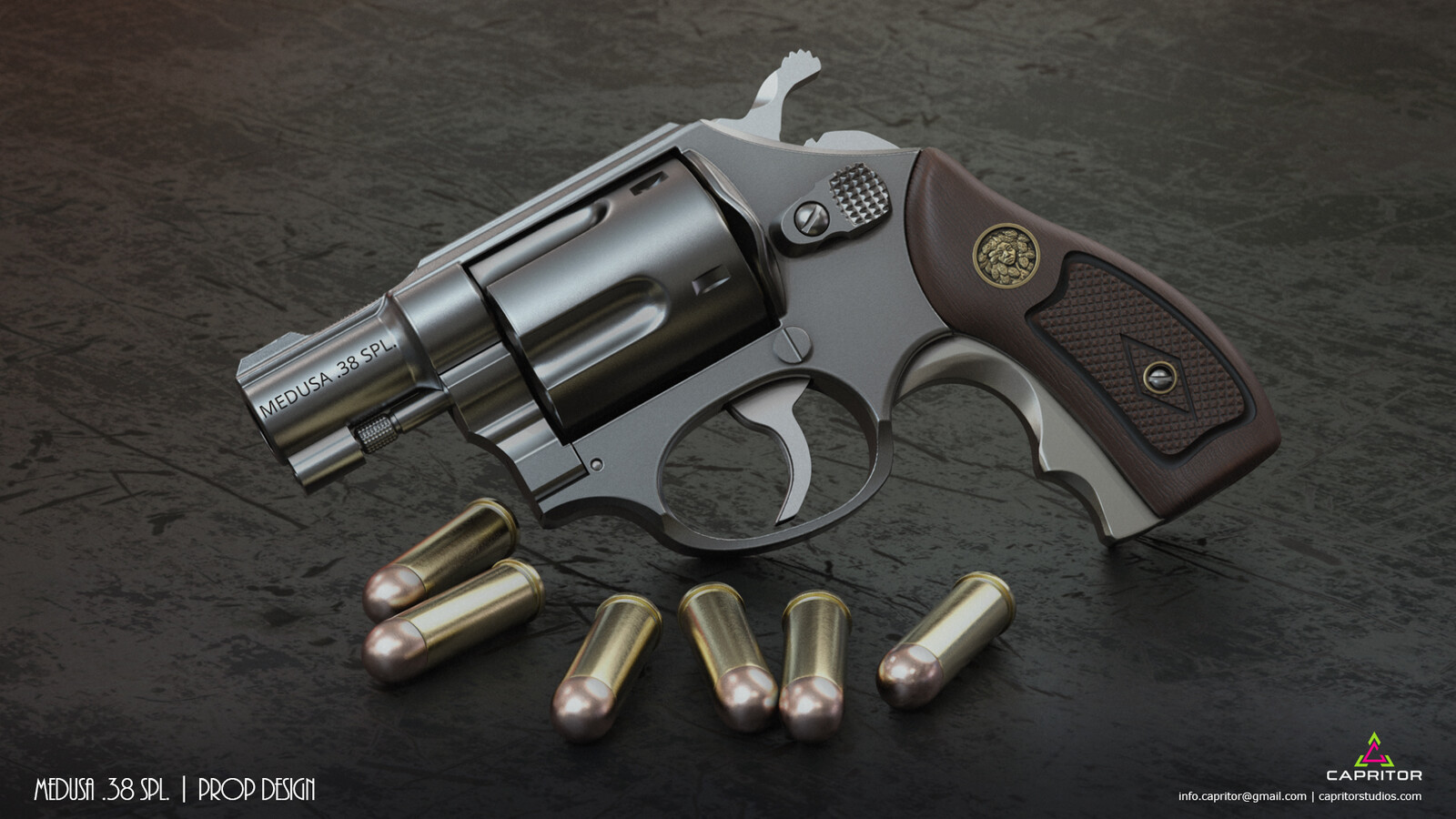 "Medusa .38 SPL." Revolver Prop Design.
