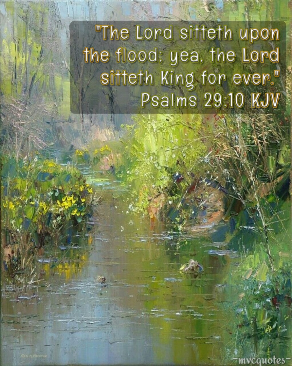 Kjv Bible Quotes - Psalms 29:10