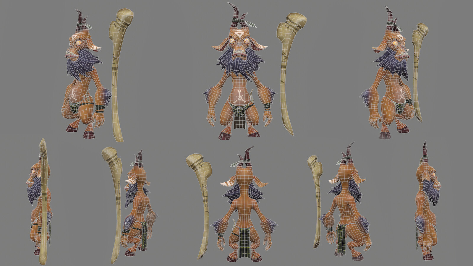 Marmoset Toolbag wireframe render