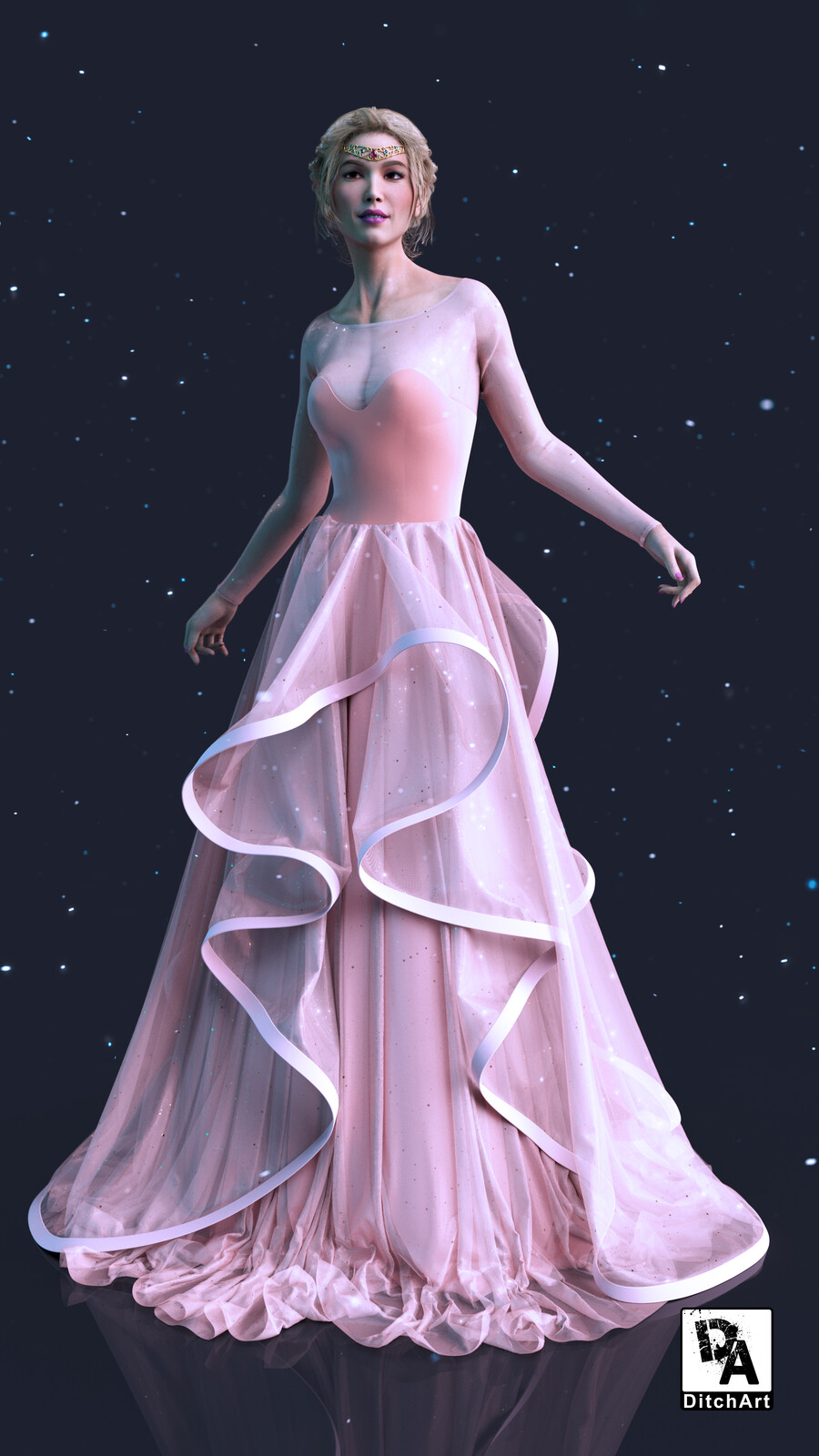 Elegant Evening Dress - Marvelous Designer