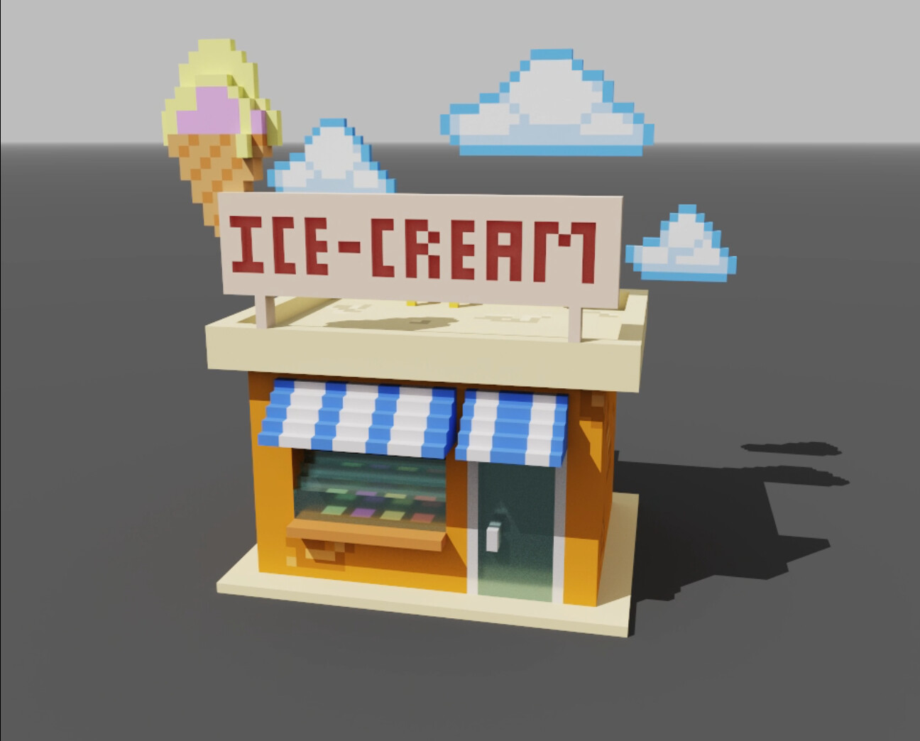ArtStation Voxel IceCream Shop