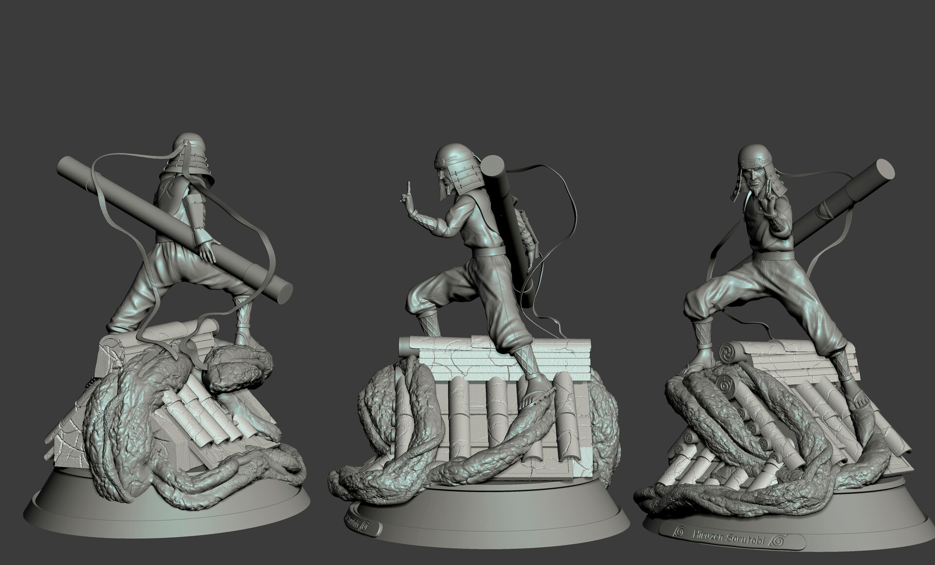 3D file 3 Hokage Sarutobi Hiruzen 👾・3D print model to download・Cults