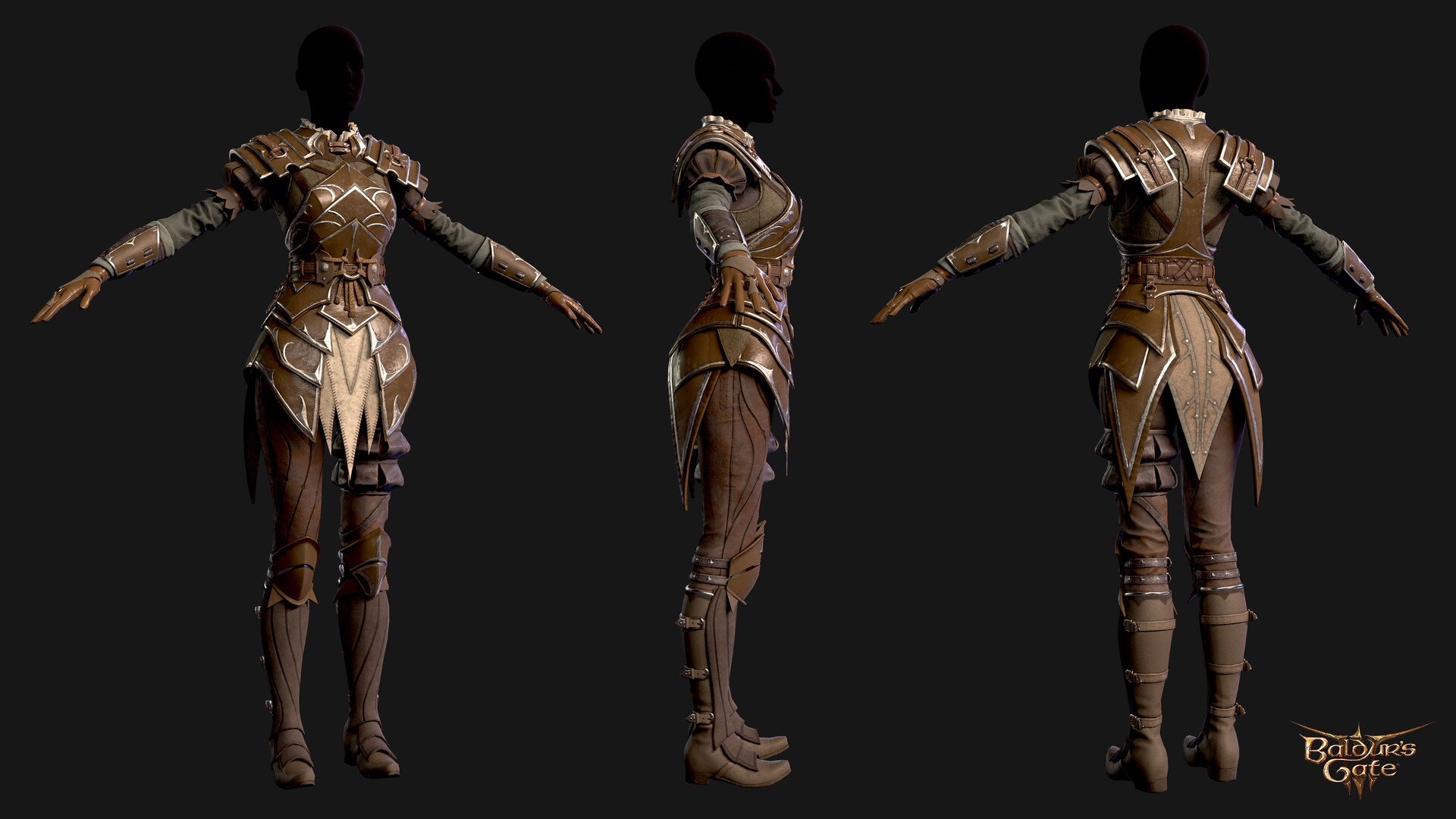 Alena Dubrovina - Fantasy Leather armor for BG3
