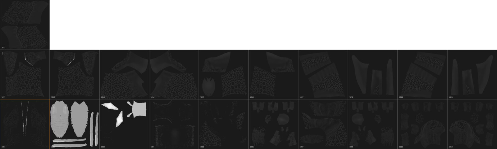 Subsurface Map with 10% white overlay used for Specular Map 