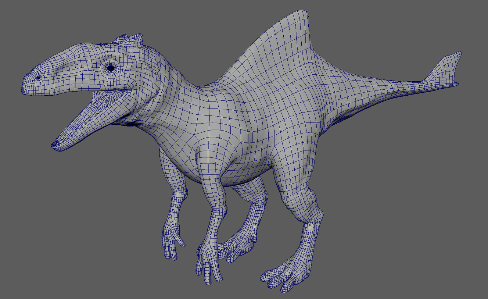 Finished model topology has 12,454 polygons.