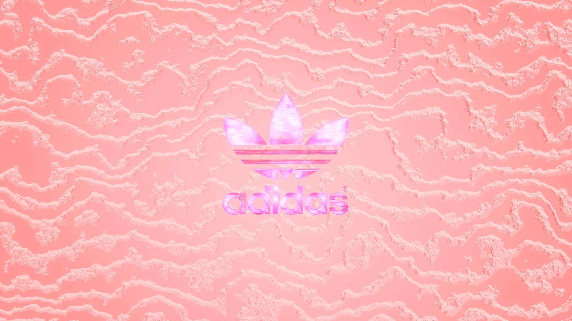 Pink online adidas logo