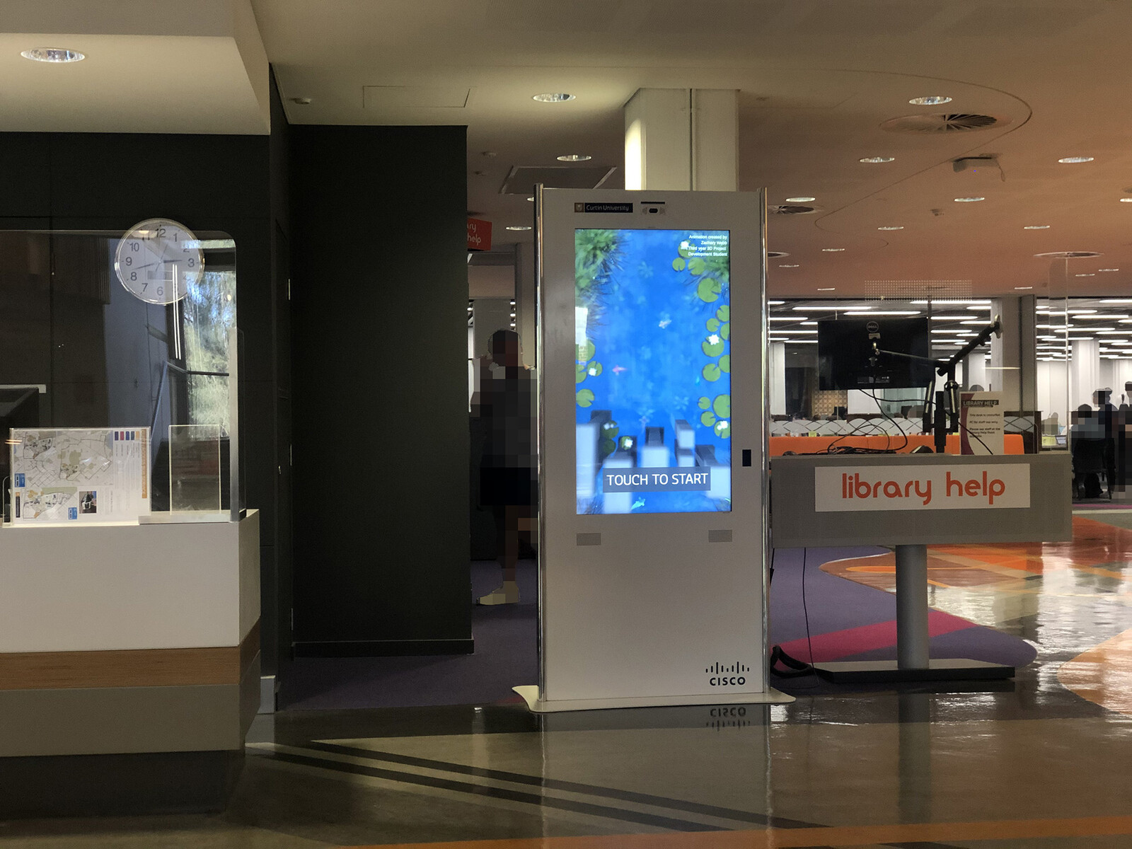 Animation was deployed onto large format touchscreens.
