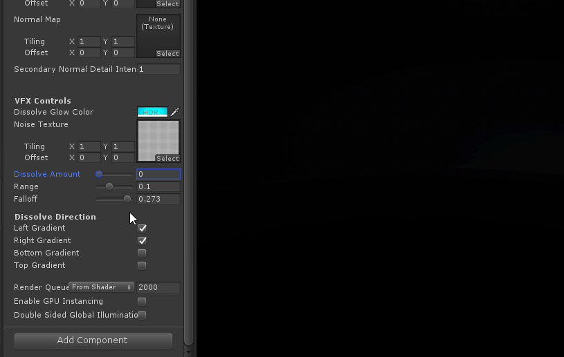 Center gradient by combing left and right