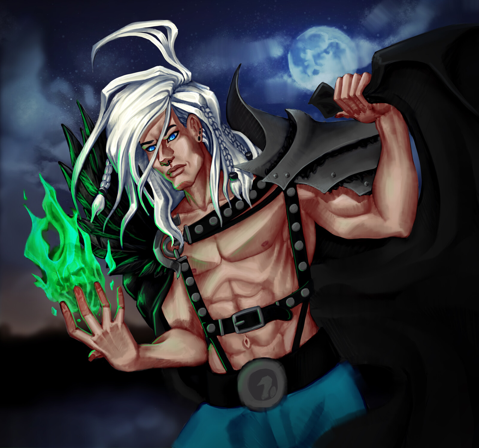 final piece, the background was bashed together using a few pics online.