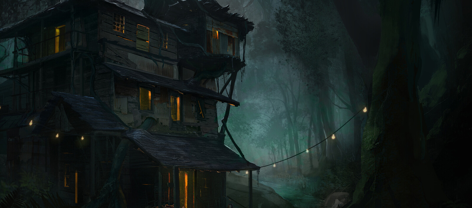 The Moonshiners, Digital Painting
