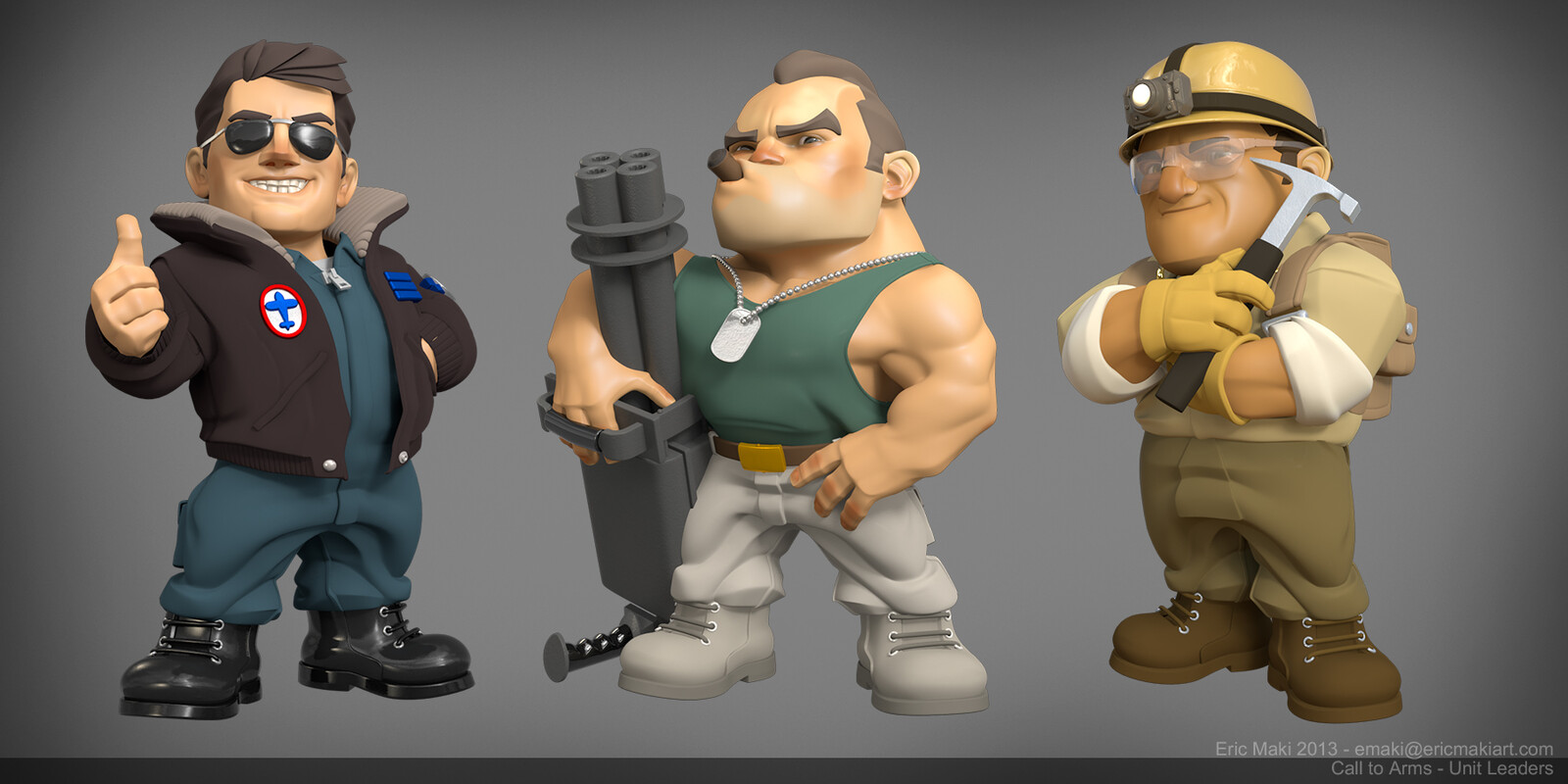 Call to Arms Pre-rendered Characters