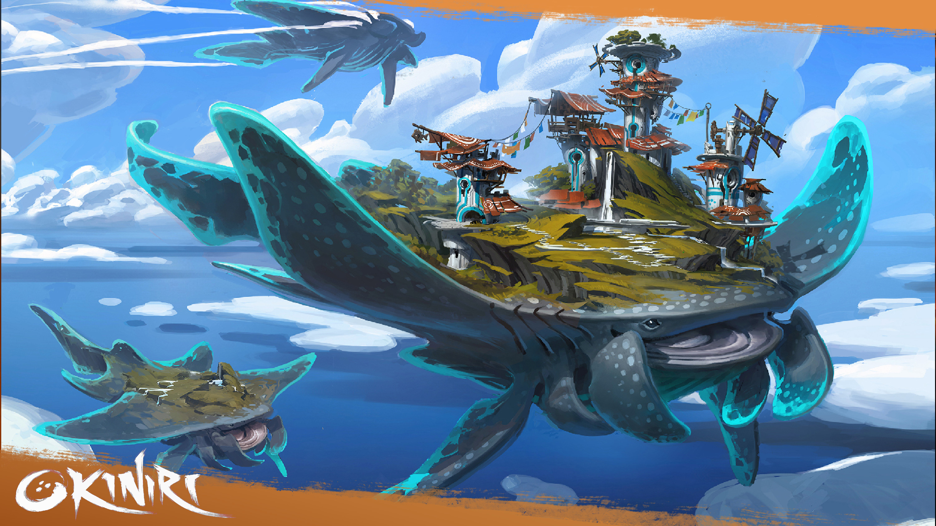 In our story, the world of Okiniri has been invaded and the inhabitants have retreated to massive flying beasts in the sky.