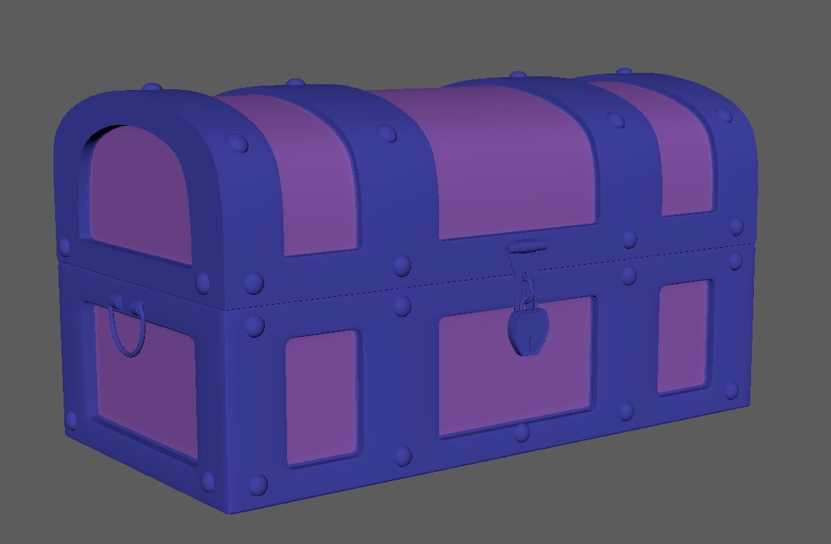 Assigned textures in maya

Dark Purple = Metal
Light Purple = Wood