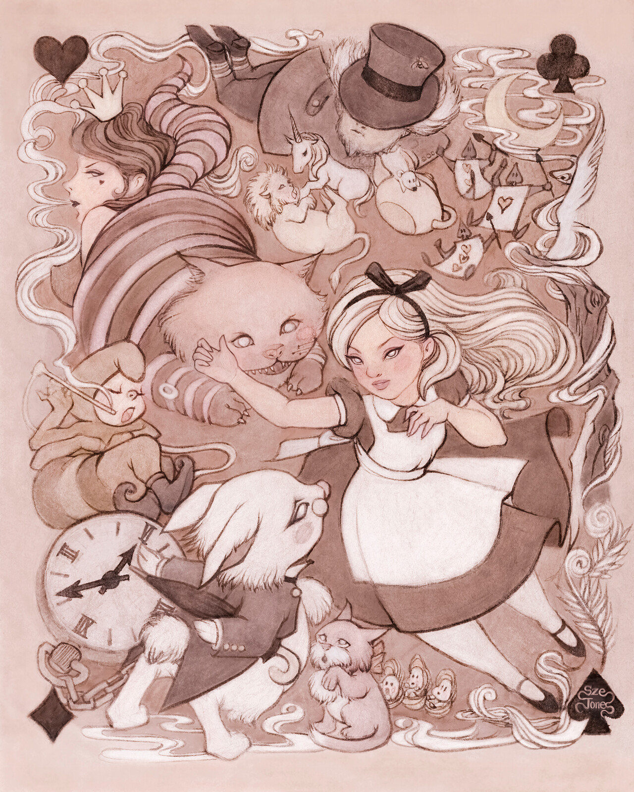 Alice in Wonderland - Colored