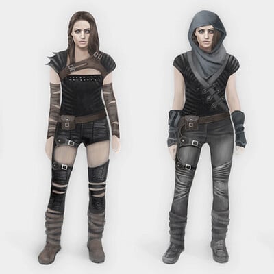 Character Outcast - Stealth Wardrobe Designs Part System Variations