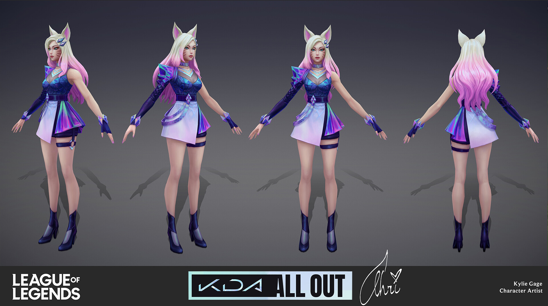 Artstation K Da All Out Ahri Kylie Gage
