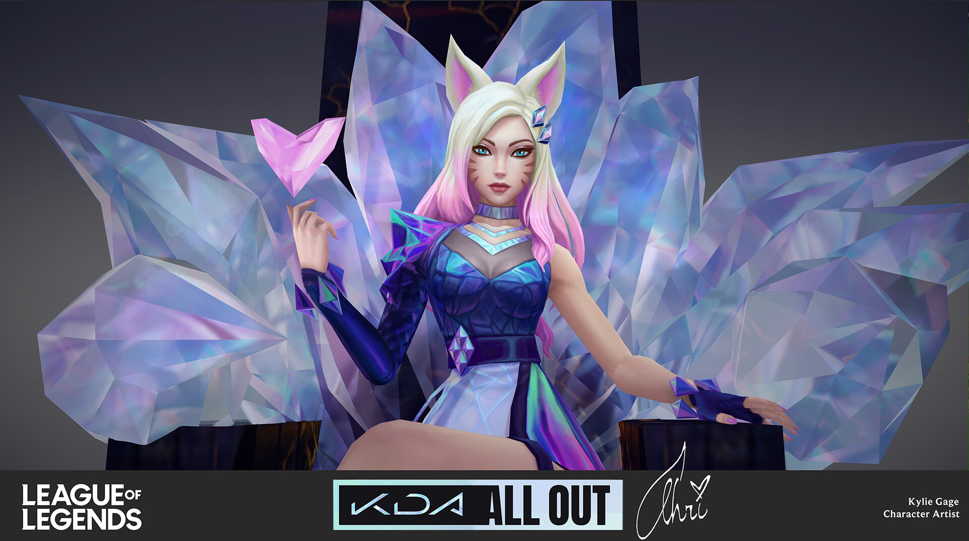 Artstation K Da All Out Ahri Kylie Gage