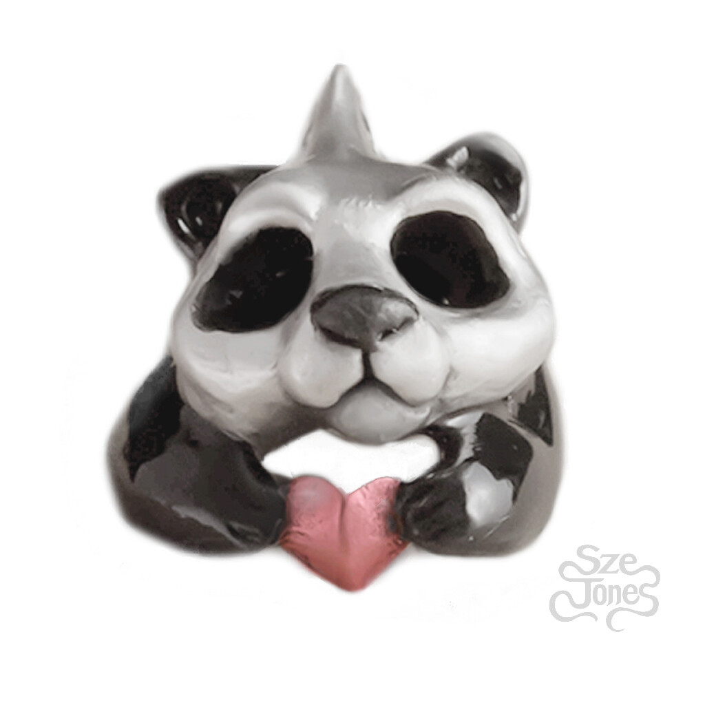Panda Heart Pendant