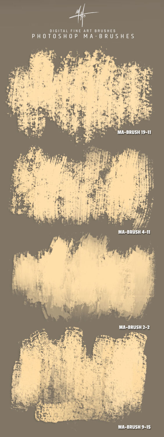 Digital Texture OIL Art Brushes - MA-Brush Pack -