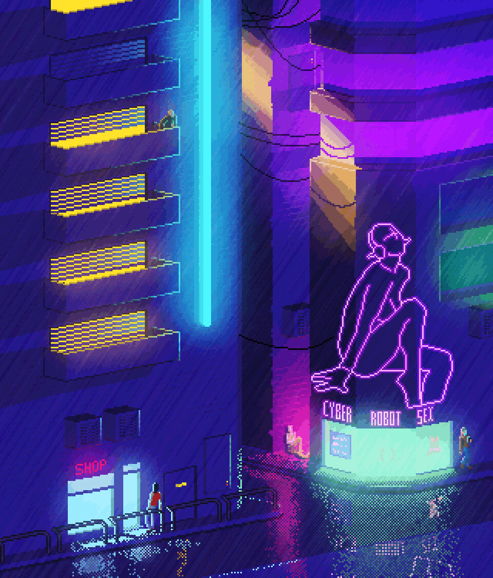 ArtStation - Cyberpunk streets by Night
