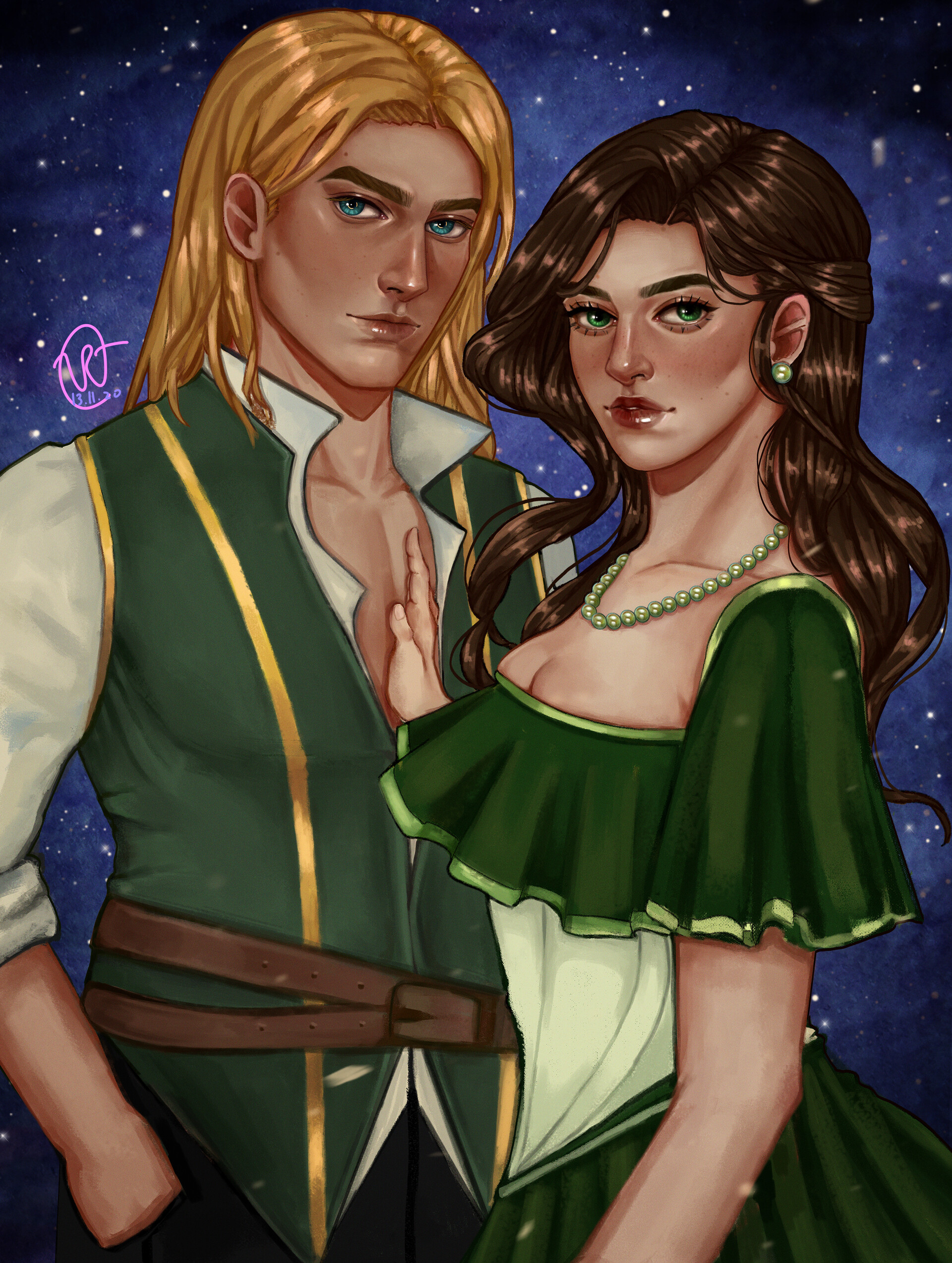 Lysandra and Aedion from Throne of Glass series by Sarah J Maas.