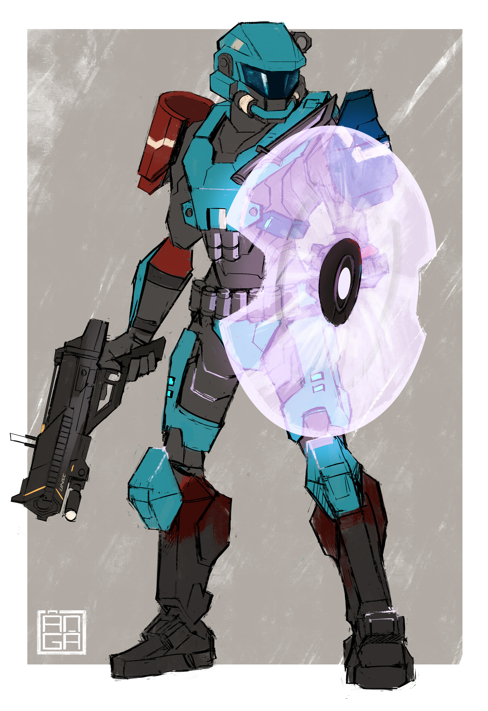 Artstation - Halo - Custom Spartan Sketches
