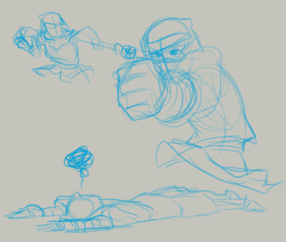 Getting frustrated with these pose sketches before I broke down and consulted Meg.