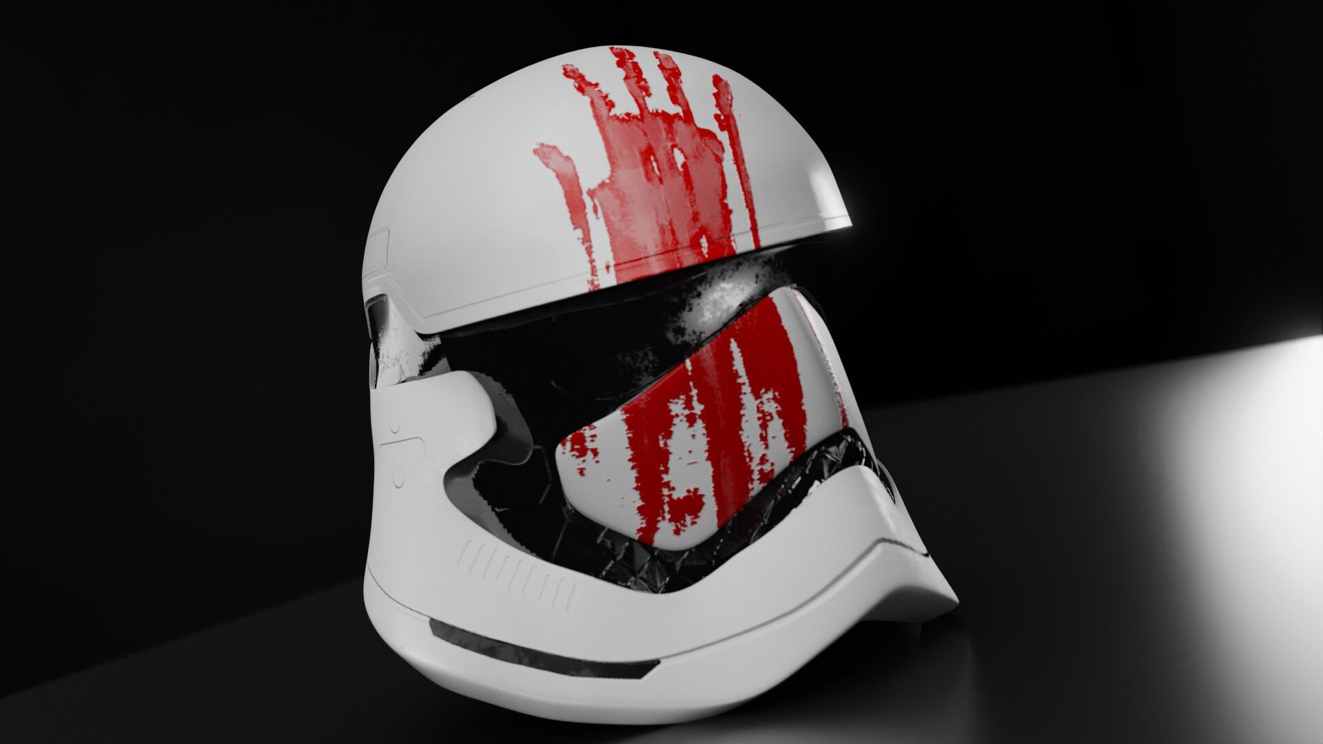 Stormtrooper helmet with blood sales