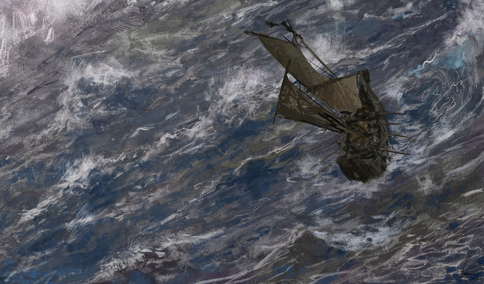 really like painting waves and foam