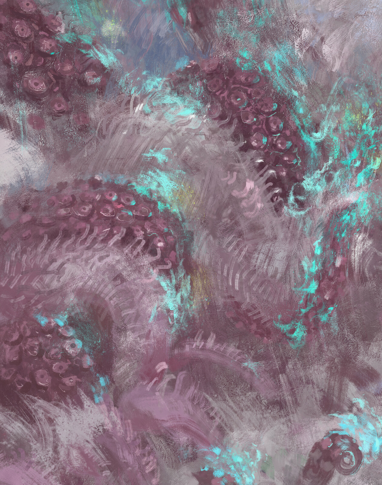 heavy textures for the water splashes and tentacles