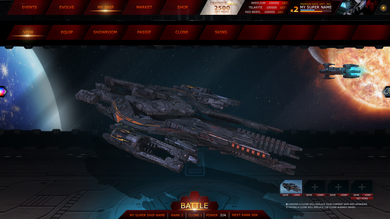 UI #003 Evolve MAIN SHIP
