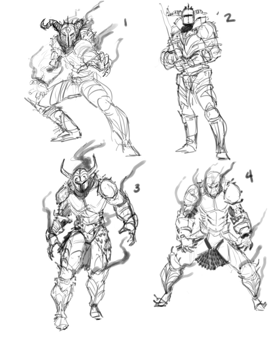 Animated Armor Sketches