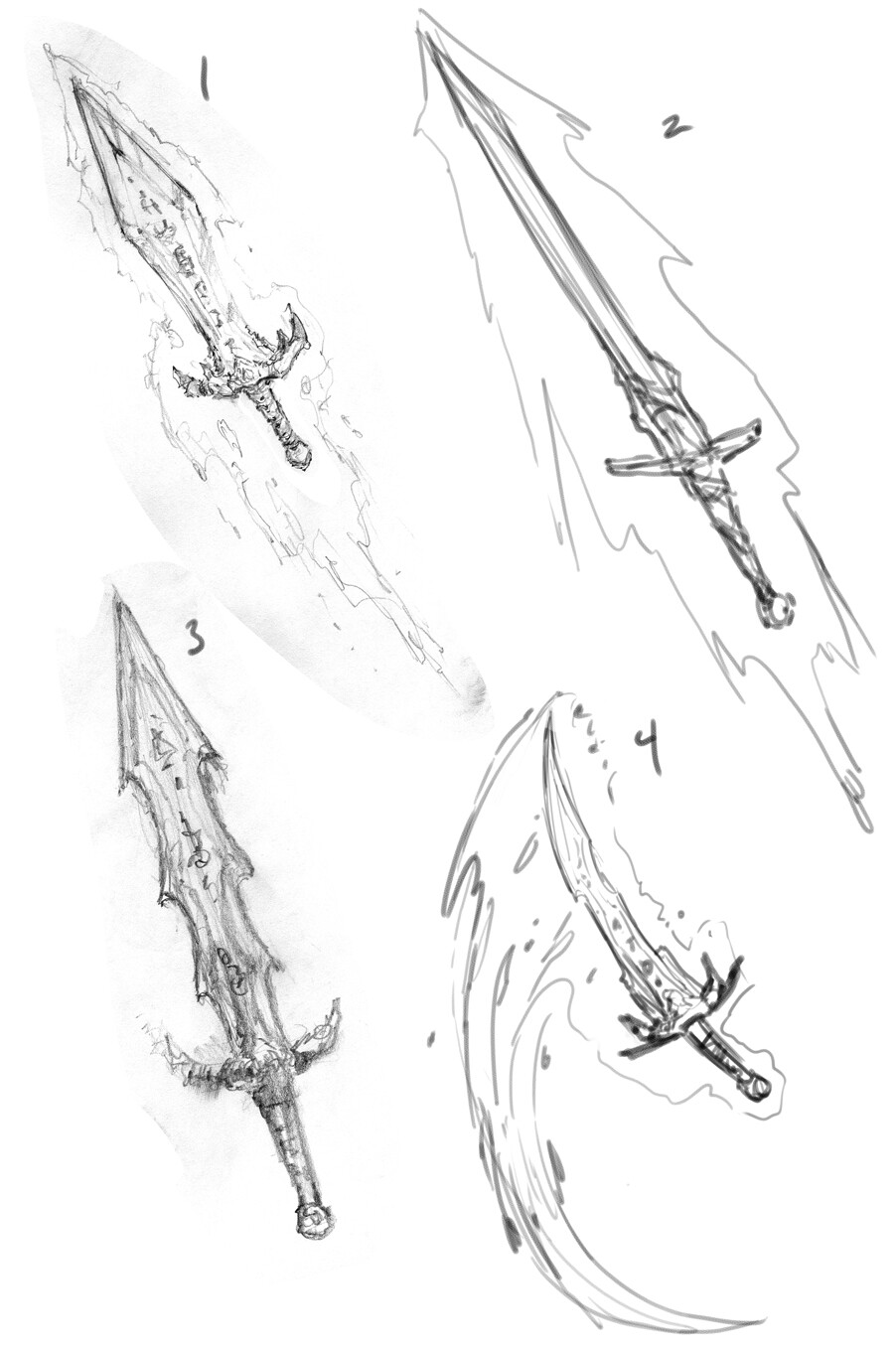 Animated sword Sketches