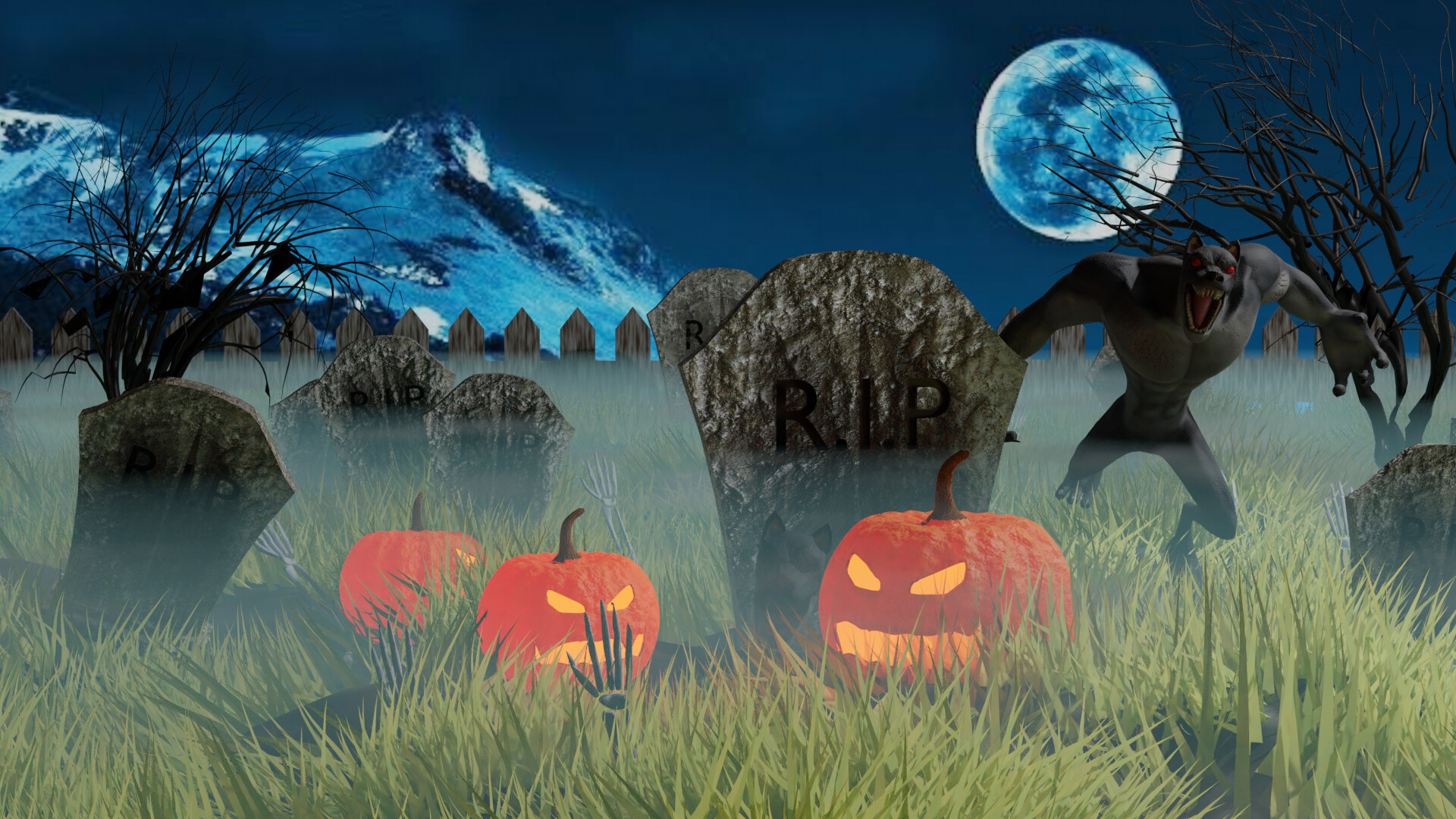 ArtStation Realistic SciFi Halloween scene