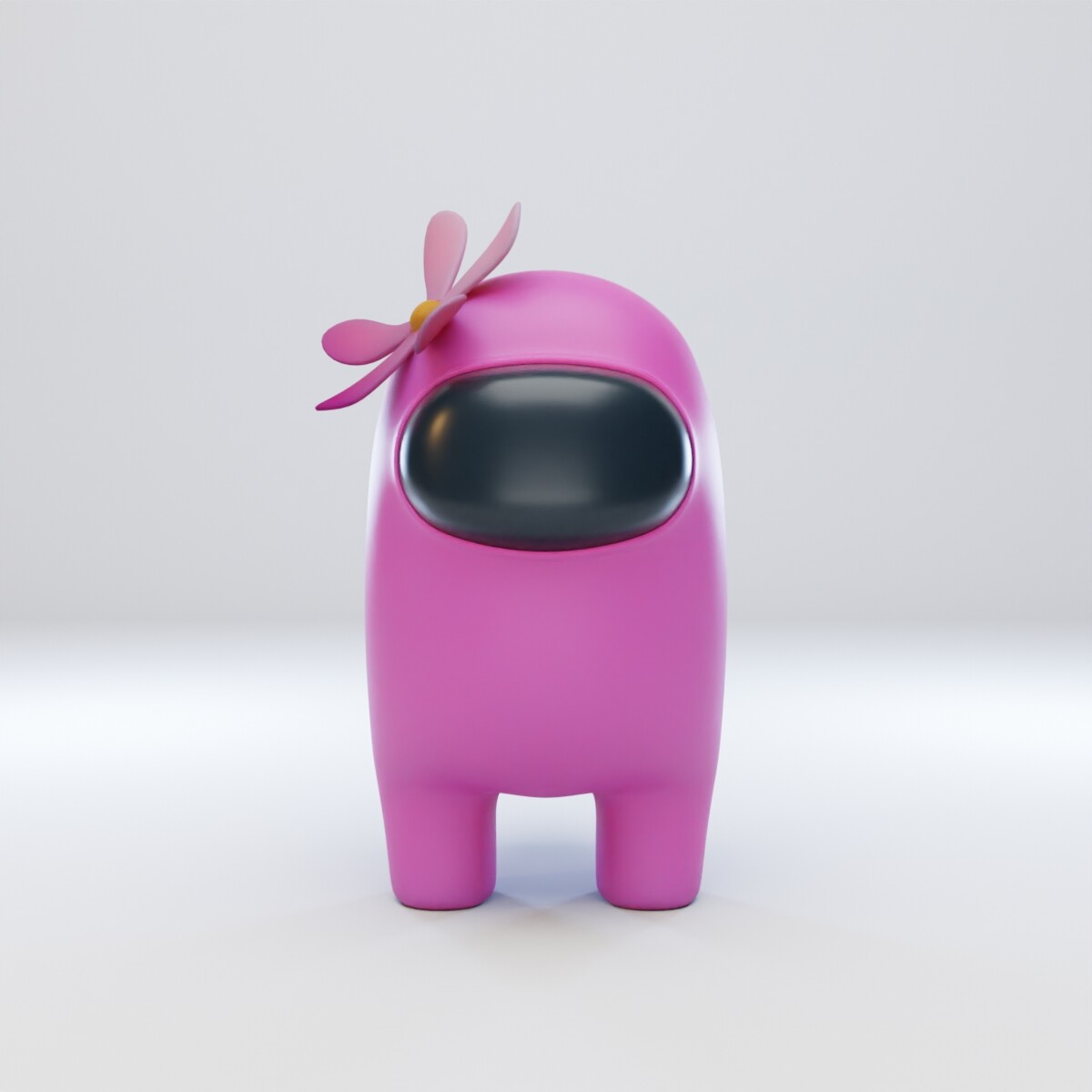 Cagatay Cetin Among Us Flower Hat Character 3d Model