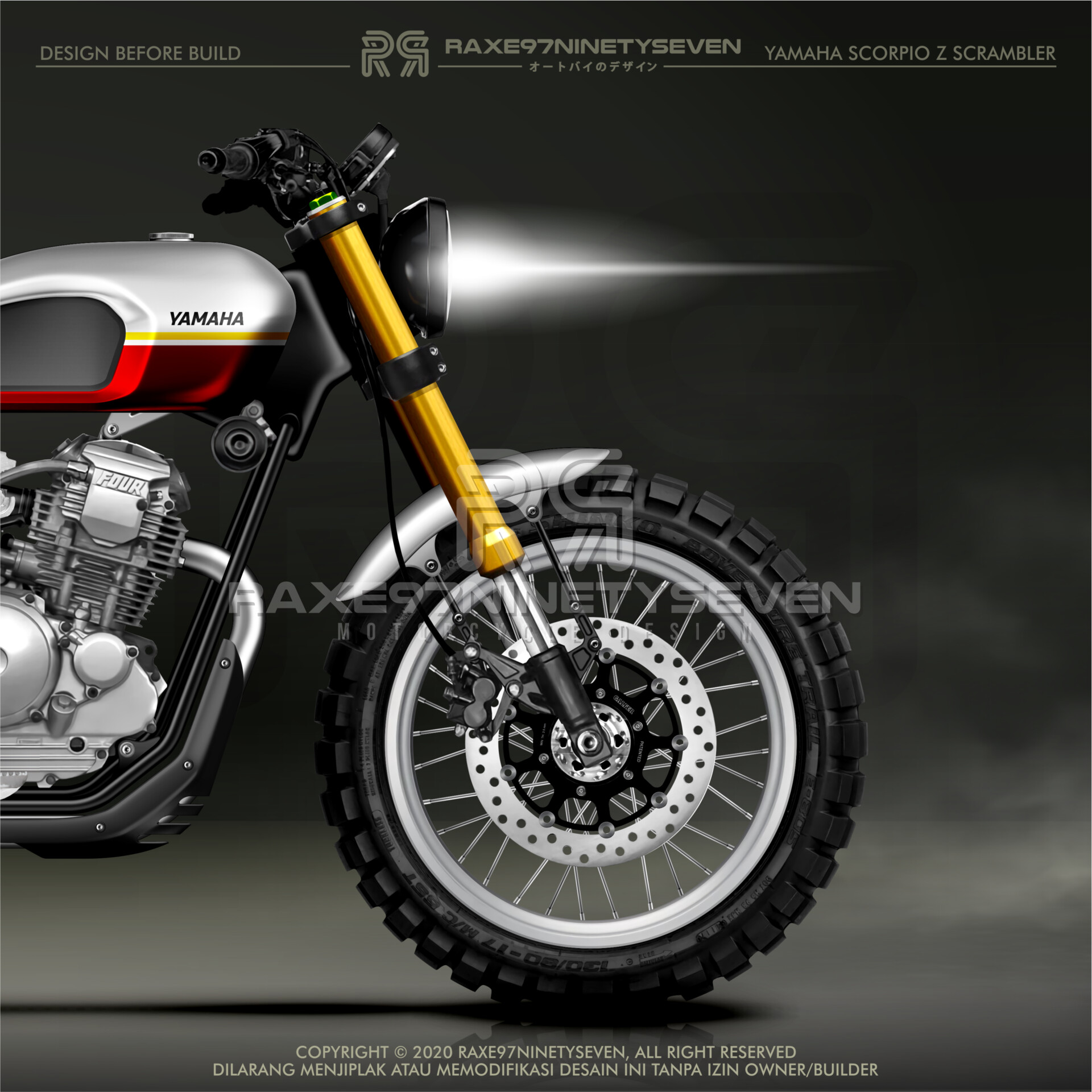 Radite Octavanka YAMAHA SCORPIO SX225 SCRAMBLER CONCEPT