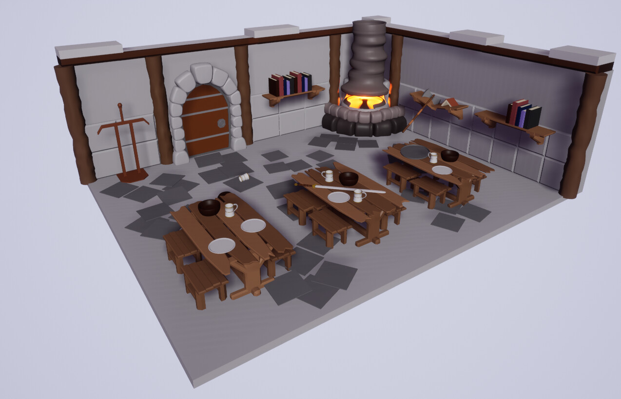 Isometric Barracks Scene