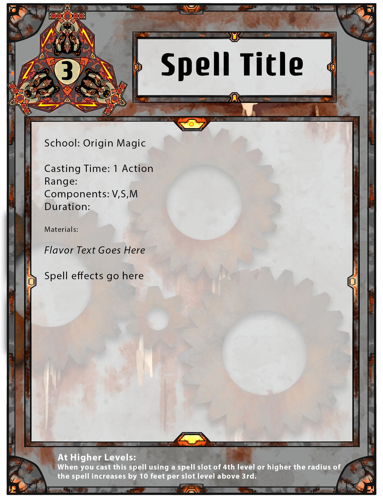 For artificers and tech-savvy spellcasters